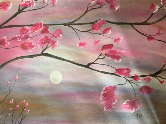 Cherry Blossom Swaying in Wind-sold